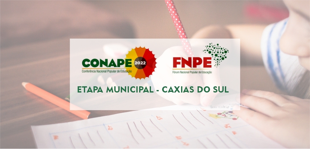 Etapa municipal da Conape - Conferência Popular de Educação - será realizada online dia 11